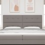 Cabecera con botones acolchados taupe 200 cm tela de , Cabeceros y pies de cama - Ref: Foro24-3337864, Precio: 150,66 €, Desc...