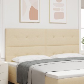 Cabecero con botonadura en crema de 200 cm en tela de , Cabeceros y pies de cama - Ref: Foro24-3337865, Precio: 124,87 €, Des...