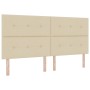 Cabecero con botonadura en crema de 200 cm en tela de , Cabeceros y pies de cama - Ref: Foro24-3337865, Precio: 124,87 €, Des...