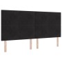 Cabecero con botones acolchados negro de 200 cm de terciopelo de , Cabeceros y pies de cama - Ref: Foro24-3337869, Precio: 12...