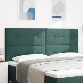 Cabecero con Botones Verde Oscuro 200 cm Terciopelo de , Cabeceros y pies de cama - Ref: Foro24-3337870, Precio: 150,29 €, De...