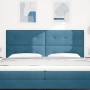 Cabezal con botones acolchonados en terciopelo azul oscuro de 200 cm de , Cabeceros y pies de cama - Ref: Foro24-3337871, Pre...