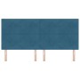 Cabezal con botones acolchonados en terciopelo azul oscuro de 200 cm de , Cabeceros y pies de cama - Ref: Foro24-3337871, Pre...