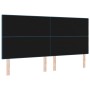 Cabezal con botones acolchonados en terciopelo azul oscuro de 200 cm de , Cabeceros y pies de cama - Ref: Foro24-3337871, Pre...