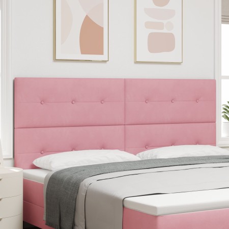 Cabezal con botones acolchados Rosa 200 cm de Terciopelo de , Cabeceros y pies de cama - Ref: Foro24-3337872, Precio: 150,57 ...
