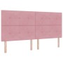 Cabezal con botones acolchados Rosa 200 cm de Terciopelo de , Cabeceros y pies de cama - Ref: Foro24-3337872, Precio: 150,57 ...