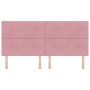 Cabezal con botones acolchados Rosa 200 cm de Terciopelo de , Cabeceros y pies de cama - Ref: Foro24-3337872, Precio: 150,57 ...