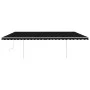 Toldo retráctil manual con LED gris antracita 6x3,5 m de vidaXL, Toldos - Ref: Foro24-3070084, Precio: 894,03 €, Descuento: %