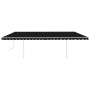 Toldo retráctil manual con LED gris antracita 6x3,5 m de vidaXL, Toldos - Ref: Foro24-3070084, Precio: 877,83 €, Descuento: %