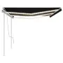 Toldo retráctil manual con LED gris antracita 6x3,5 m de vidaXL, Toldos - Ref: Foro24-3070084, Precio: 894,03 €, Descuento: %