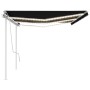 Toldo retráctil manual con LED gris antracita 6x3,5 m de vidaXL, Toldos - Ref: Foro24-3070084, Precio: 877,83 €, Descuento: %