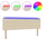Cabecera LED Diseño de Líneas Crema 80 cm Tela de , Cabeceros y pies de cama - Ref: Foro24-3337997, Precio: 75,75 €, Descuent...