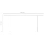 Toldo retráctil manual con LED gris antracita 6x3,5 m de vidaXL, Toldos - Ref: Foro24-3070084, Precio: 877,83 €, Descuento: %