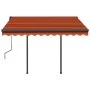 Toldo manual retráctil con LED naranja y marrón 3,5x2,5 m de vidaXL, Toldos - Ref: Foro24-3070125, Precio: 509,76 €, Descuent...