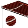 Toldo manual retráctil con LED naranja y marrón 3,5x2,5 m de vidaXL, Toldos - Ref: Foro24-3070125, Precio: 509,76 €, Descuent...