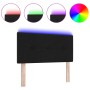 Cabecero LED con botones capitonados negro de 90 cm de tela de , Cabeceros y pies de cama - Ref: Foro24-3338098, Precio: 61,4...