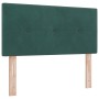 Cabecera LED con botones tapizados en terciopelo verde oscuro de 90 cm de , Cabeceros y pies de cama - Ref: Foro24-3338106, P...
