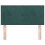 Cabecera LED con botones tapizados en terciopelo verde oscuro de 90 cm de , Cabeceros y pies de cama - Ref: Foro24-3338106, P...