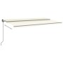 Toldo automático con LED y sensor de viento color crema 6x3 m de vidaXL, Toldos - Ref: Foro24-3070212, Precio: 832,77 €, Desc...