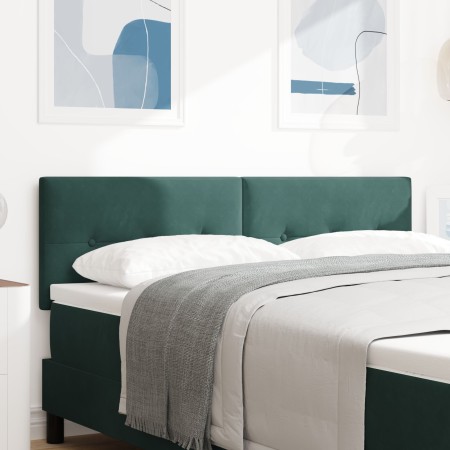 Cabecera LED con botones acolchados Verde Oscuro 80 cm Terciopelo de , Cabeceros y pies de cama - Ref: Foro24-3338145, Precio...