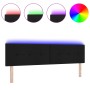 Cabecera LED acolchada negra 90 cm tela de , Cabeceros y pies de cama - Ref: Foro24-3338150, Precio: 81,34 €, Descuento: %