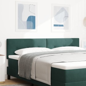 Cabecero LED con botones acolchados en terciopelo verde oscuro de 90 cm de , Cabeceros y pies de cama - Ref: Foro24-3338158, ...