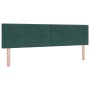 Cabecero LED con botones acolchados en terciopelo verde oscuro de 90 cm de , Cabeceros y pies de cama - Ref: Foro24-3338158, ...