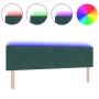 Cabecero LED con botones acolchados en terciopelo verde oscuro de 90 cm de , Cabeceros y pies de cama - Ref: Foro24-3338158, ...