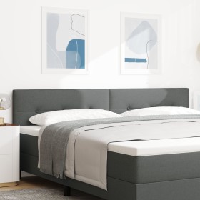 Cabezal LED acolchado con botones gris oscuro 100 cm de tela de , Cabeceros y pies de cama - Ref: Foro24-3338162, Precio: 86,...