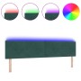 Cabecera LED Cabecera con Botones Tapizados Verde Oscuro 100 cm Terciopelo de , Cabeceros y pies de cama - Ref: Foro24-333817...