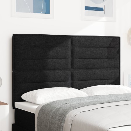 Cabecera diseño de líneas LED negra 160 cm tela de , Cabeceros y pies de cama - Ref: Foro24-3338295, Precio: 138,00 €, Descue...