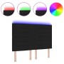 Cabecera diseño de líneas LED negra 160 cm tela de , Cabeceros y pies de cama - Ref: Foro24-3338295, Precio: 138,00 €, Descue...