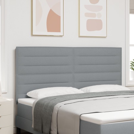 Cabecero LED Diseño Líneas Gris Claro 90 cm Tela de , Cabeceros y pies de cama - Ref: Foro24-3338300, Precio: 155,69 €, Descu...