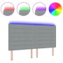 Cabecero LED Diseño Líneas Gris Claro 90 cm Tela de , Cabeceros y pies de cama - Ref: Foro24-3338300, Precio: 155,69 €, Descu...