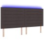 Cabecero LED Diseño Líneas Marrón Oscuro 100 cm Tela de , Cabeceros y pies de cama - Ref: Foro24-3338310, Precio: 164,51 €, D...