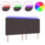 Cabecero LED Diseño Líneas Marrón Oscuro 100 cm Tela de , Cabeceros y pies de cama - Ref: Foro24-3338310, Precio: 164,51 €, D...