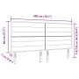 Cabecero LED Diseño Líneas Marrón Oscuro 100 cm Tela de , Cabeceros y pies de cama - Ref: Foro24-3338310, Precio: 164,51 €, D...