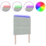 Cabecera LED Gris Claro 80 cm Terciopelo de , Cabeceros y pies de cama - Ref: Foro24-3338391, Precio: 79,76 €, Descuento: %