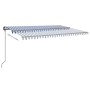 Toldo automático con LED sensor de viento azul y blanco 6x3 m de vidaXL, Toldos - Ref: Foro24-3070211, Precio: 833,04 €, Desc...