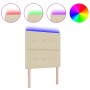Cabezal LED Crema 100 cm Tela de , Cabeceros y pies de cama - Ref: Foro24-3338415, Precio: 92,81 €, Descuento: %