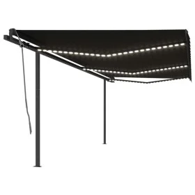Toldo automático con LED y sensor de viento gris antracita 6x3m de vidaXL, Toldos - Ref: Foro24-3070214, Precio: 861,08 €, De...
