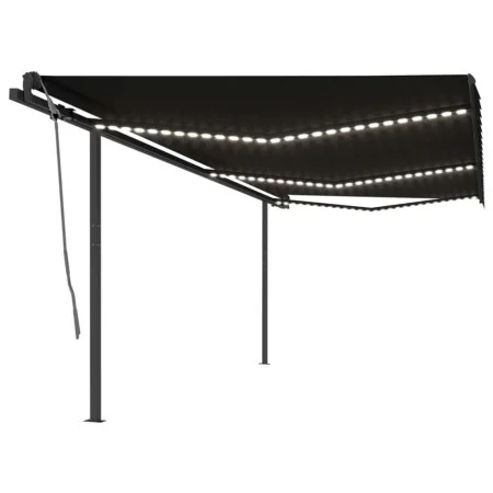 Toldo automático con LED y sensor de viento gris antracita 6x3m de vidaXL, Toldos - Ref: Foro24-3070214, Precio: 861,08 €, De...