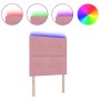 Cabecera LED Rosa 100 cm de Terciopelo de , Cabeceros y pies de cama - Ref: Foro24-3338422, Precio: 92,76 €, Descuento: %