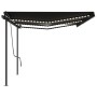 Toldo automático con LED y sensor de viento gris antracita 6x3m de vidaXL, Toldos - Ref: Foro24-3070214, Precio: 846,27 €, De...