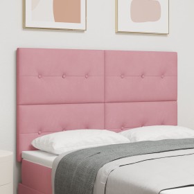 Cabecero LED Rosa 72 cm Terciopelo de , Cabeceros y pies de cama - Ref: Foro24-3338435, Precio: 130,49 €, Descuento: %