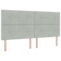 Luz de Cabecera LED Gris Claro 100 cm Terciopelo de , Cabeceros y pies de cama - Ref: Foro24-3338469, Precio: 156,80 €, Descu...