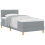 Cama con Base con Colchón Gris Claro 90x200 cm Tela de , Camas y somieres - Ref: Foro24-3338811, Precio: 306,80 €, Descuento: %