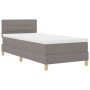 Cama Box Spring con Colchón Taupe 90x200 cm Tela de , Camas y somieres - Ref: Foro24-3338815, Precio: 311,66 €, Descuento: %