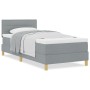 Cama con Somier y Colchón Gris Claro 100x200 cm Tela de , Camas y somieres - Ref: Foro24-3338818, Precio: 319,08 €, Descuento: %