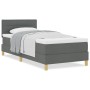 Cama Box Spring con Colchón Gris Oscuro 100x200 cm Tela de , Camas y somieres - Ref: Foro24-3338819, Precio: 319,88 €, Descue...